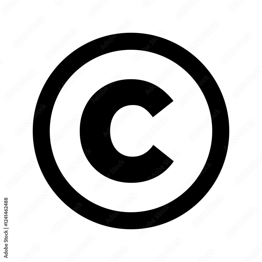 Copyright icon. C sign. Vector illustration. Copyright icon. C sign. Vector illustration.