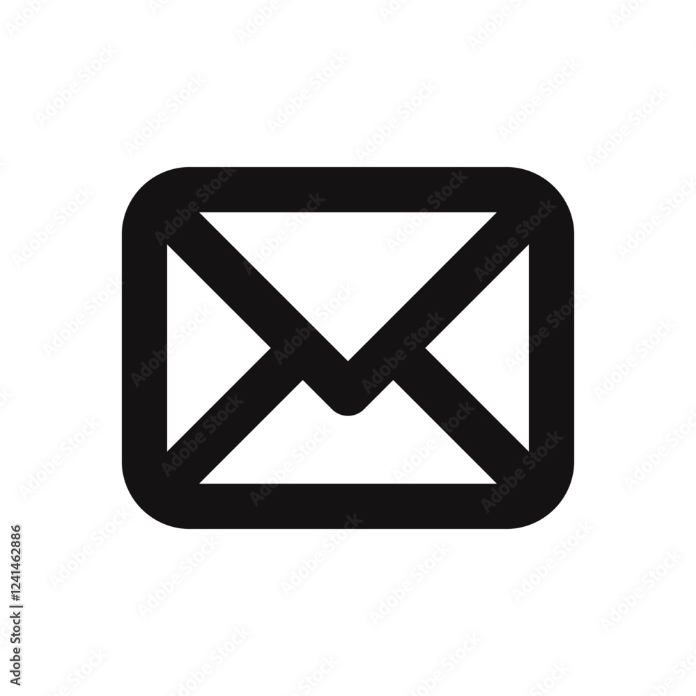 Mail icon. Email communication. Opened newsletter. Vector illustration. Mail icon. Email communication. Opened newsletter. Vector illustration.