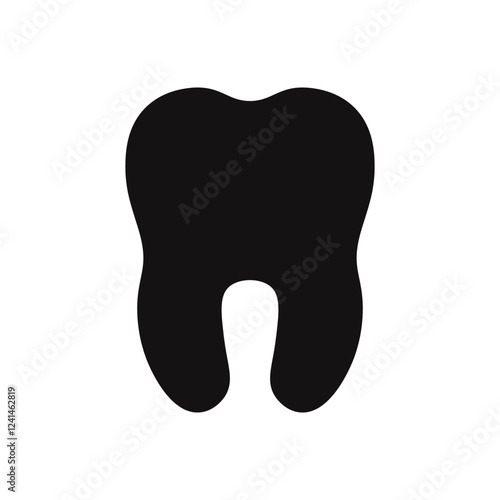 Tooth icon. Dental symbol. Vector illustration.