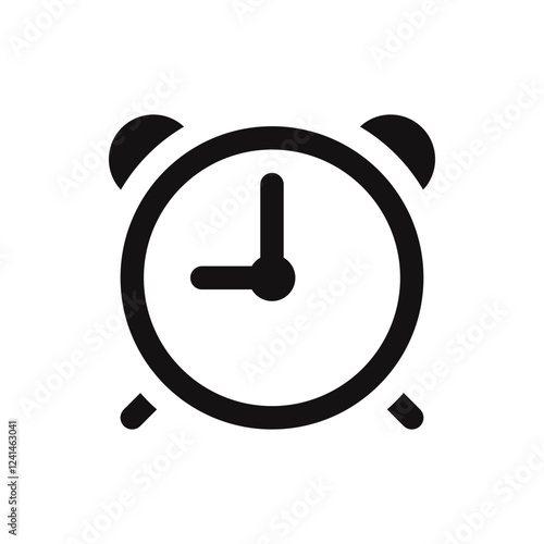 Alarm clock icon. Ringing alarm clock on white background. Wake Up Time. Vector illustration.