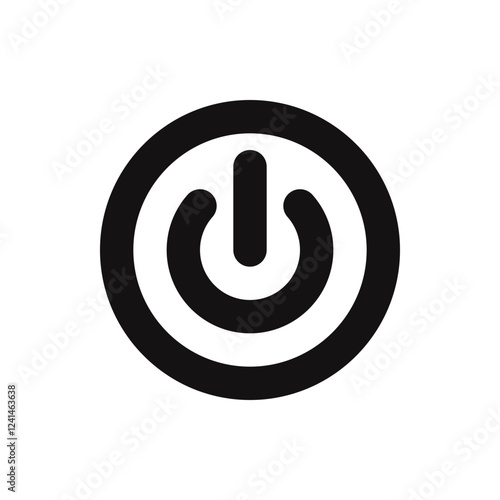 On off power button icon. Power on off or switch electric current, power button. Vector illustration.