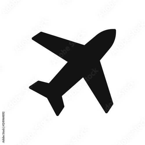 Airplane icon. Aircraft, flight transport symbol. Vector illustration.