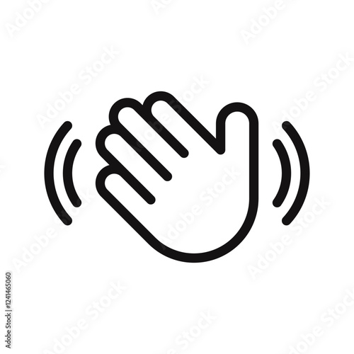 Waving hand icon. Hello symbol. Vector illustration.