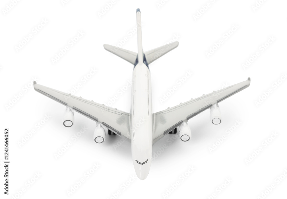 One model of plane isolated on white One model of plane isolated on white