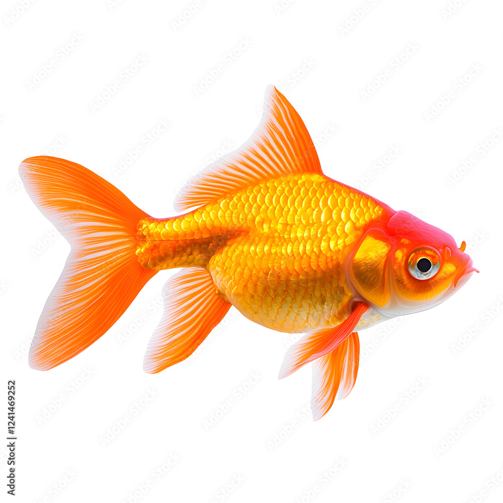 Goldfish isolated on white background Goldfish isolated on white background
