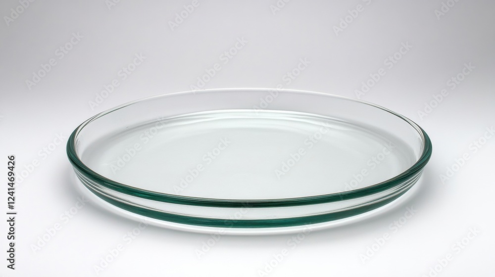 Transparent Glass Dish on Light Background for Culinary Presentation Transparent Glass Dish on Light Background for Culinary Presentation