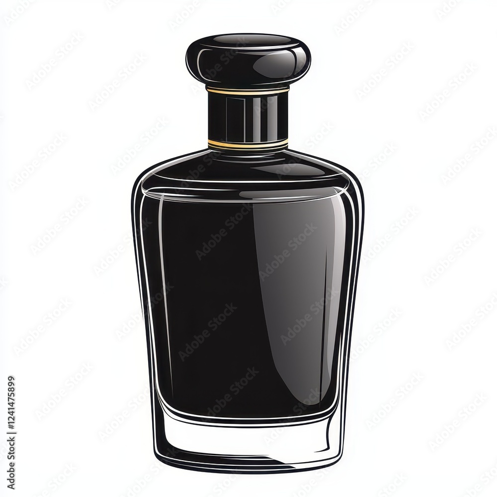 Elegant Black Perfume Bottle Design Luxury Fragrance Product Packaging