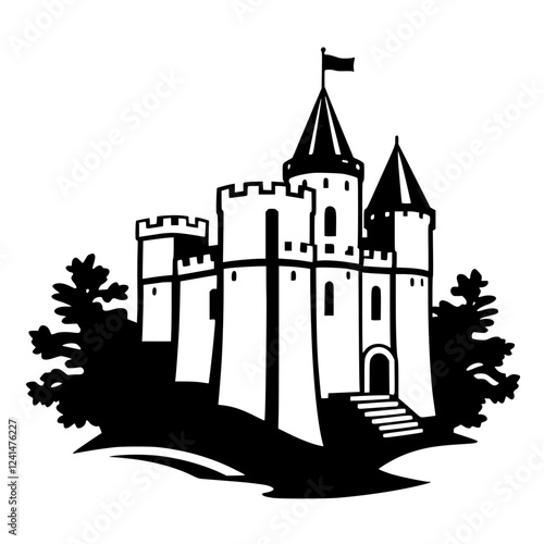 Majestic Medieval Castle: A Fairytale Fortress in the Landscape