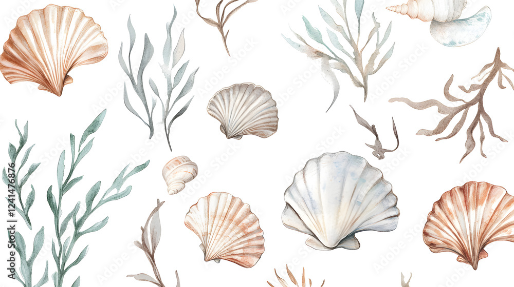 sea shells background sea shells background