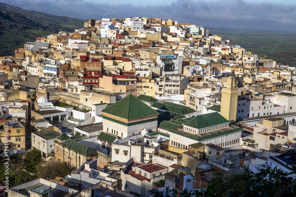 View of Moulay Idriss Zerhon town, Morocco View of Moulay Idriss Zerhon town, Morocco