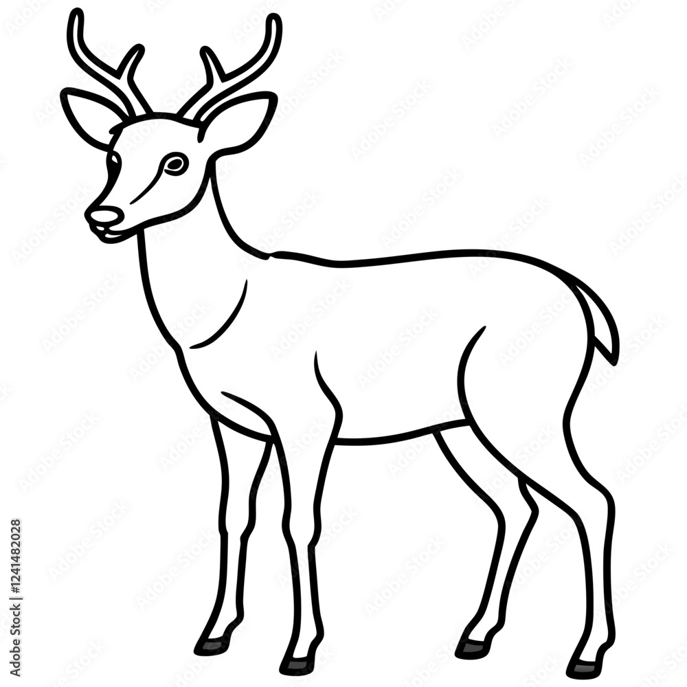 Minimalist Deer Line Art Vector Design Minimalist Deer Line Art Vector Design