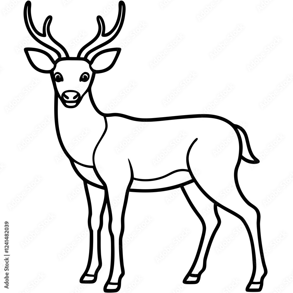 Minimalist Deer Line Art Vector Design Minimalist Deer Line Art Vector Design