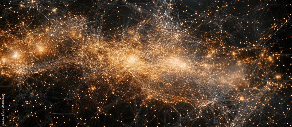 custom made wallpaper toronto digitalCosmic Nebula Network, digital art, space background, website design