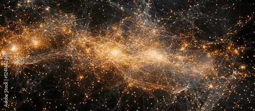 Wallpaper Mural Cosmic Nebula Network, digital art, space background, website design Torontodigital.ca