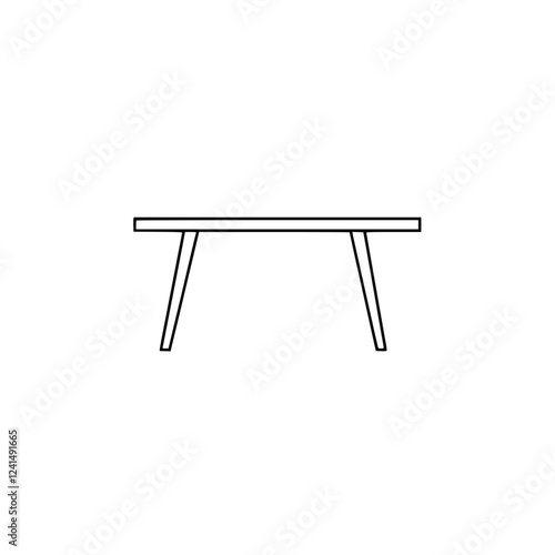 Modern Minimalist Table Design: Clean Lines and Simple Elegance. Perfect for home or office decor, this sketch showcases a stylish and functional piece of furniture.