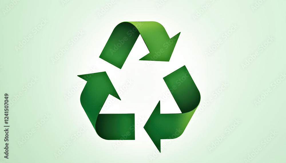 Elegant banner showcasing the recycling symbol with a deep green and soft background for Global Recycling Day. Elegant banner showcasing the recycling symbol with a deep green and soft background for Global Recycling Day.