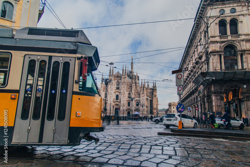 Milano; January 28, 2025: Duomo cathedral and cityscape