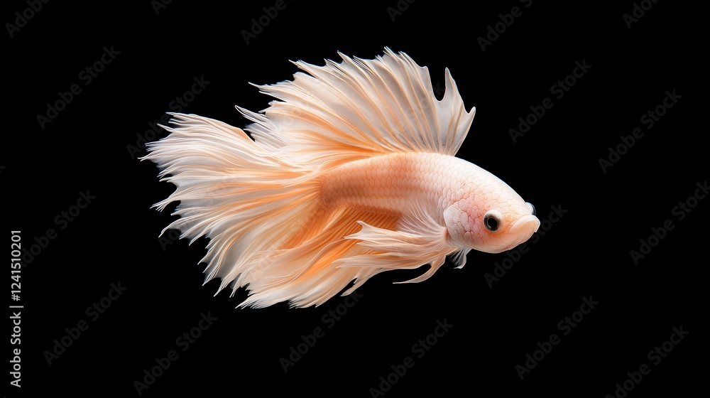 Obraz premium Graceful betta fish in motion aquatic habitat wildlife photography underwater scene close-up vibrant colors