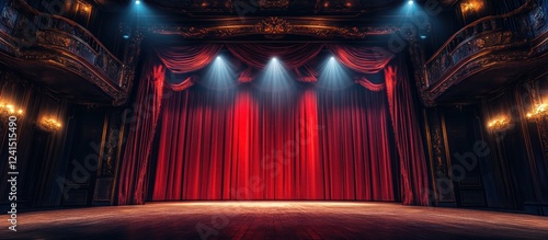 Grand Theatre Stage: A Majestic Curtain Awaits the Spotlight