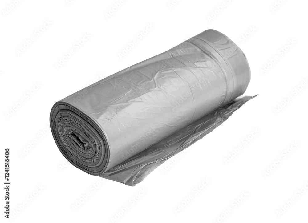 garbage bag on white garbage bag on white