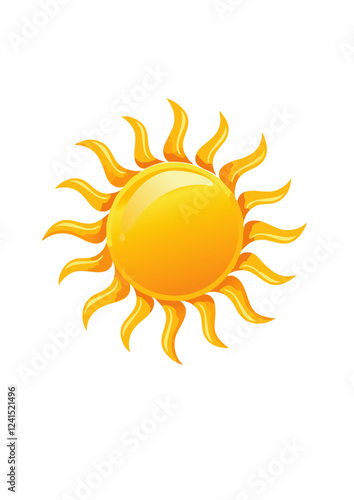 Strahlende Sonne – einfache Vektorillustration