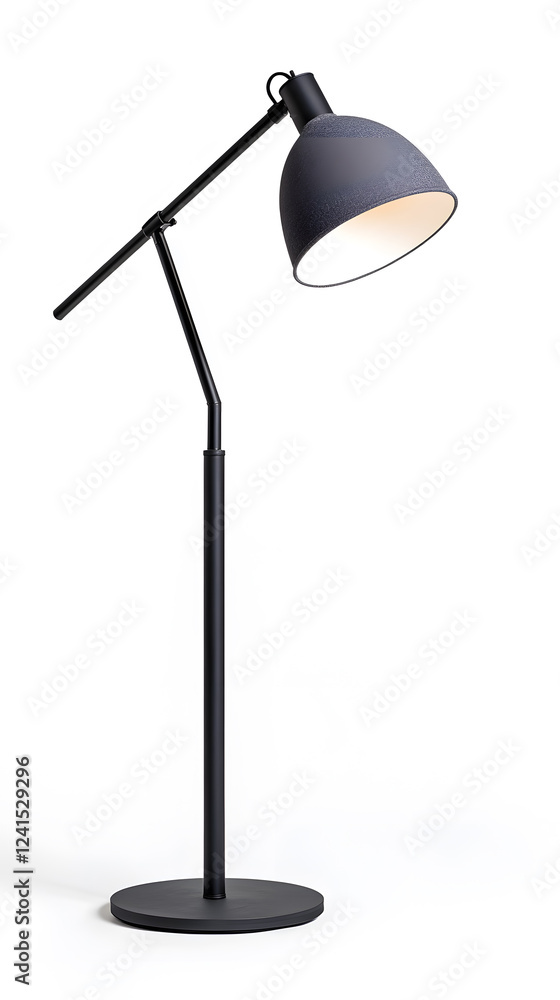 Tall slender floor lamp isolated on a white background Tall slender floor lamp isolated on a white background