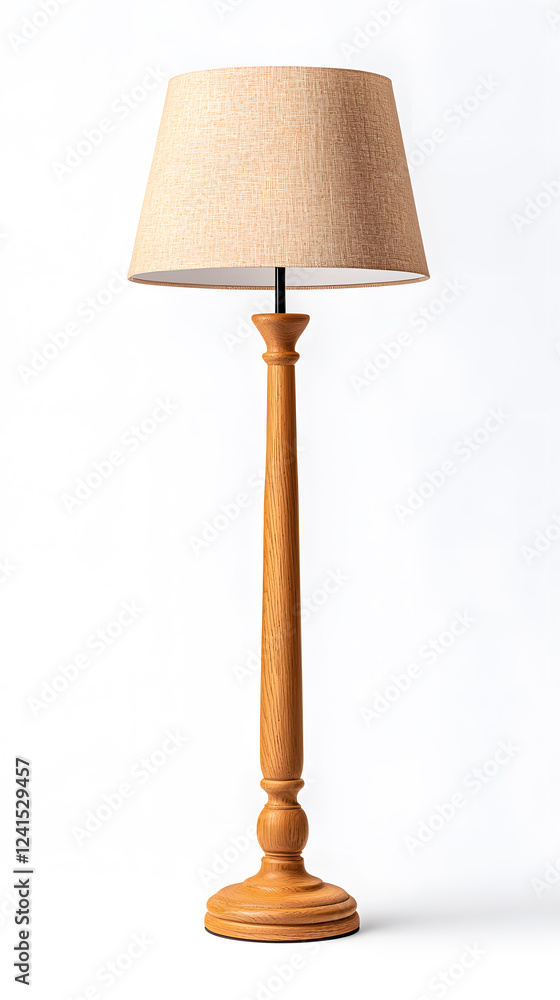 Obraz premium Tall slender floor lamp isolated on a white background