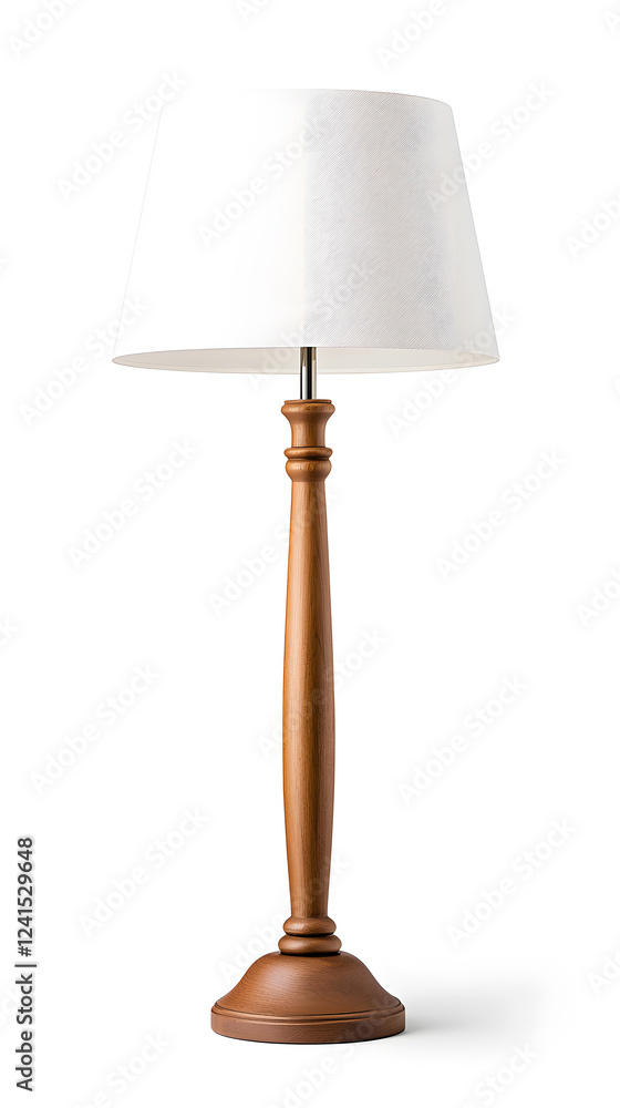 Obraz premium Tall slender floor lamp isolated on a white background