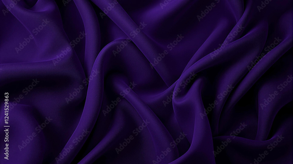 Fototapeta premium Luxury purple Satin Fabric Texture with Elegant Folds - Shiny Silk Cloth Background