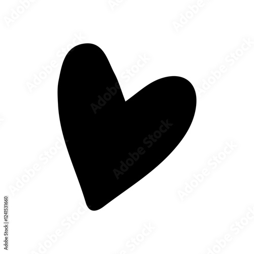 Heart clip art design on plain white transparent isolated background for card, shirt, hoodie, sweatshirt, apparel, tag, mug, icon, poster or badge