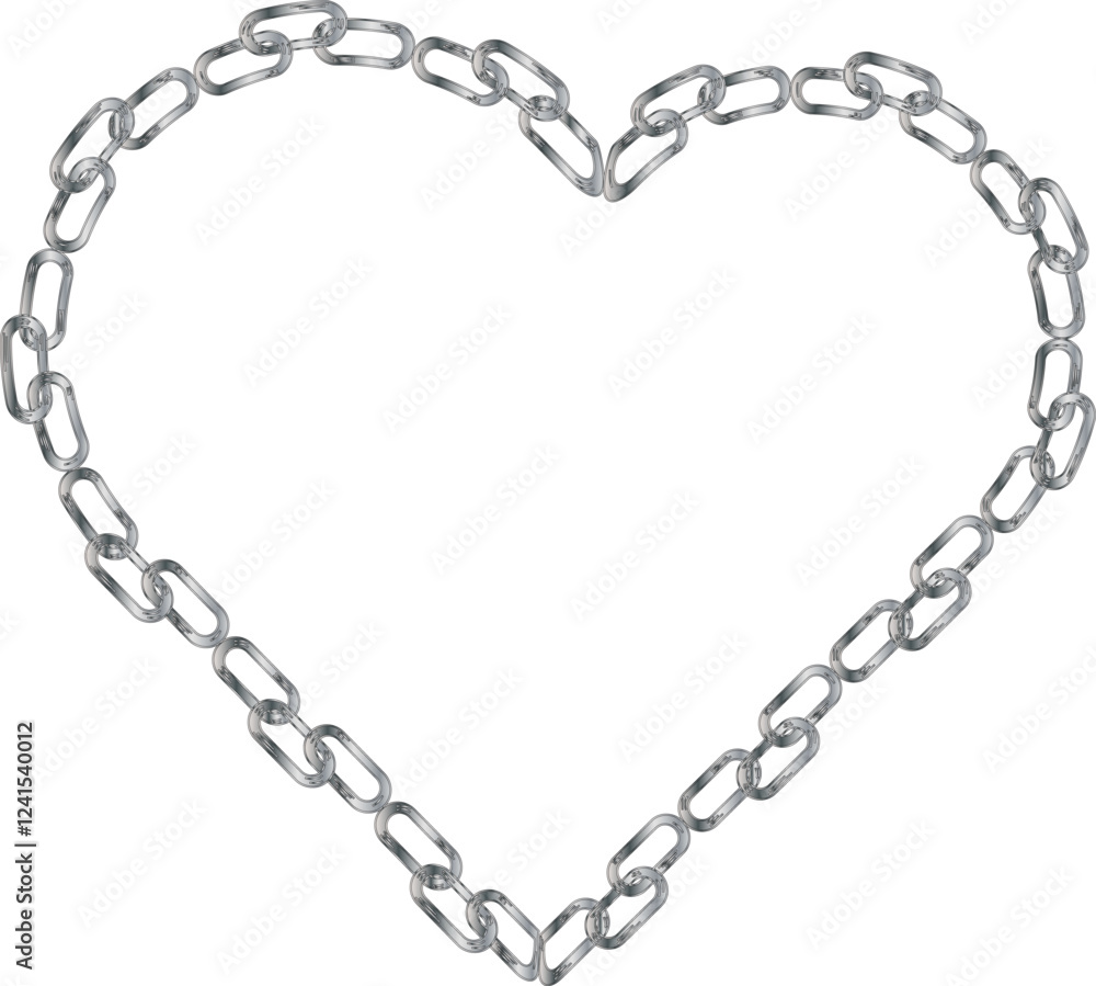 the illustration of chains that make love shape. the illustration of chains that make love shape.