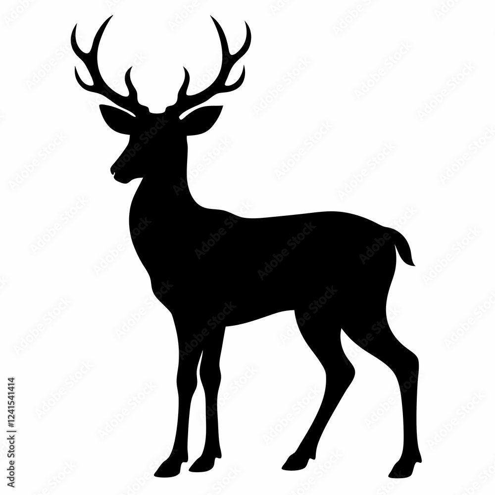 Fototapeta premium deer silhouette vector illustration