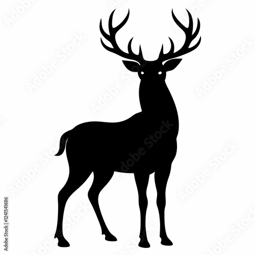 deer silhouette vector illustration