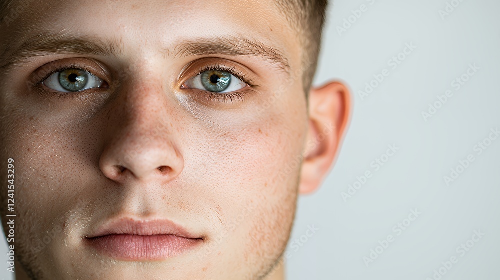 close up portrait of a young man with blue eyes close up portrait of a young man with blue eyes