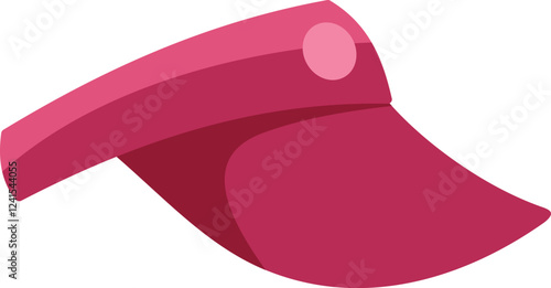 Pink sun visor protecting from sunlight on a white background