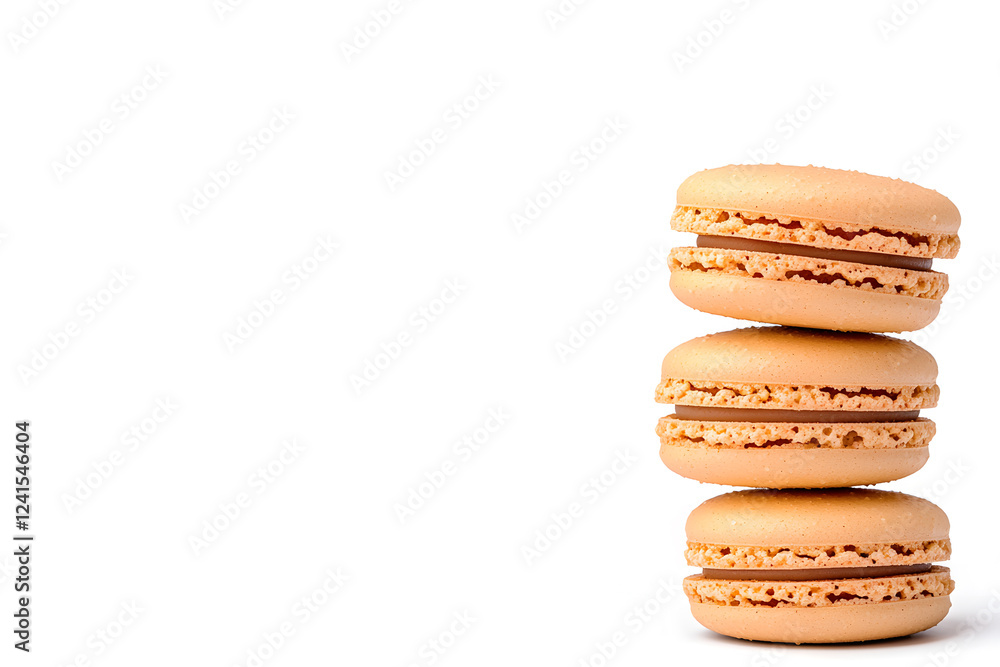 Stack of macaroons isolated white background Stack of macaroons isolated white background