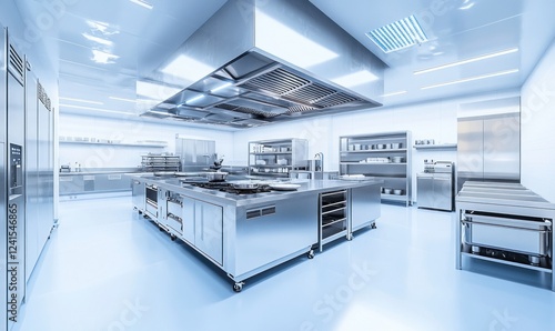 Modern Stainless Steel Commercial Kitchen Interior Design