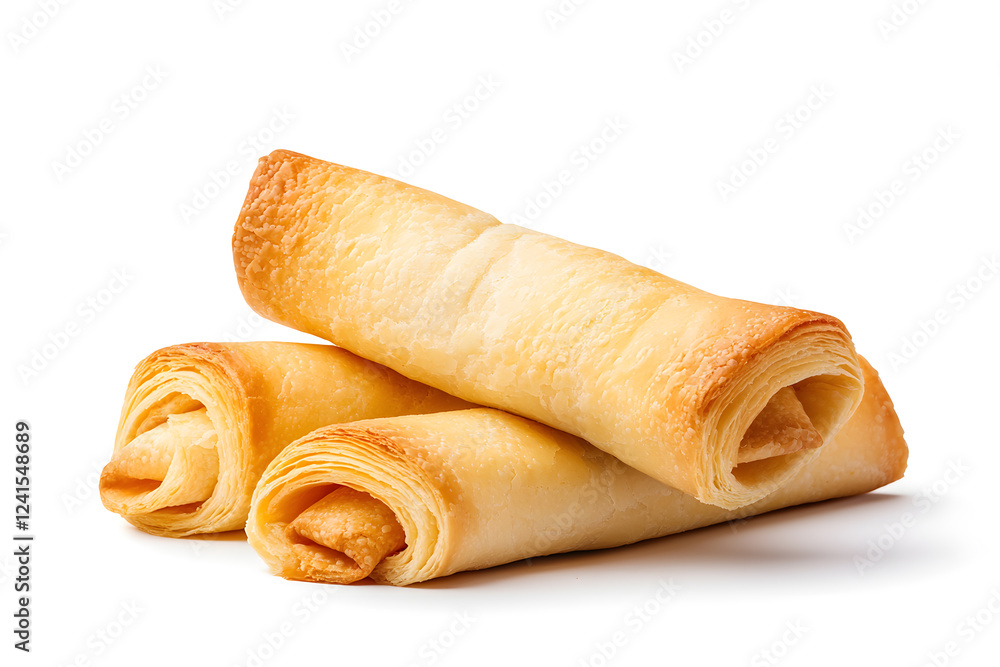 Puff pastry bakery isolated white background Puff pastry bakery isolated white background