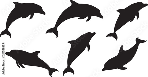 Dolphin silhouettes