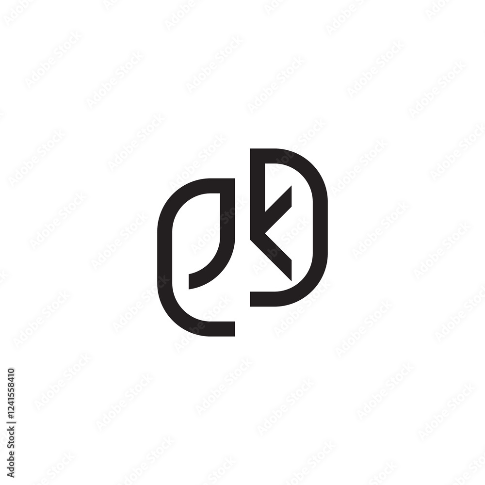 Unique monogram initial abstract design futuristic and modern Unique monogram initial abstract design futuristic and modern