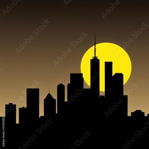 Networked computing for cloud services and data transfer spanning cities and countries worldwide leveraging virtualization technology silhouetted skyline cityscape architecture illustration building c photo