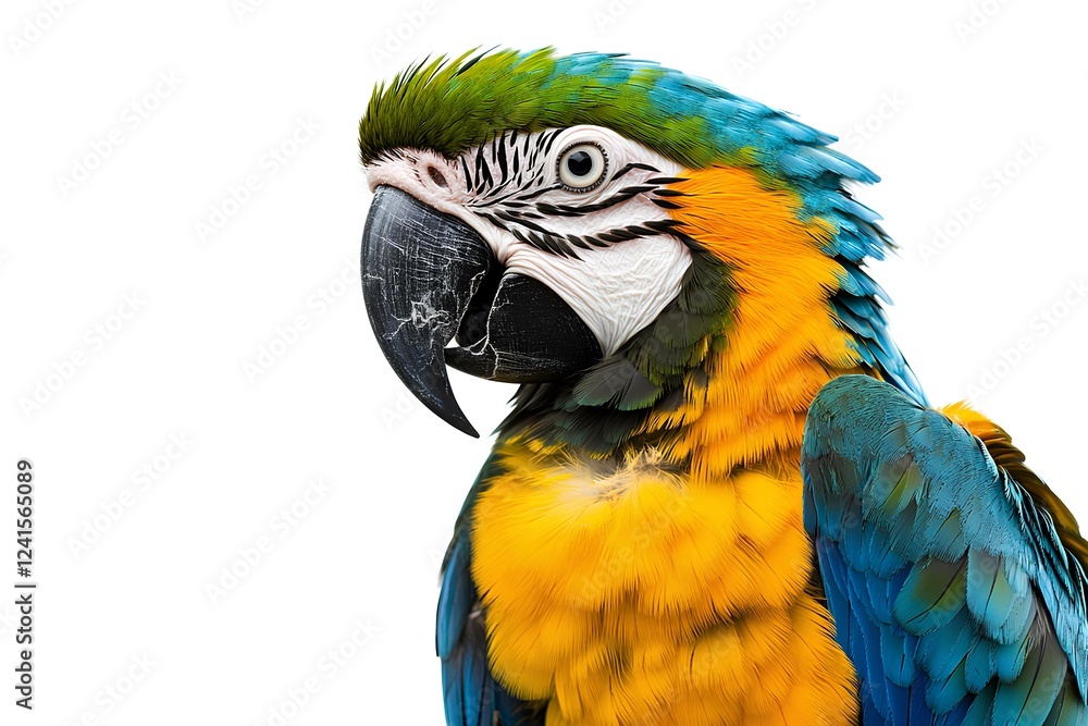 Fototapeta premium a macaw isolated on white background