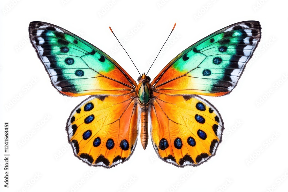 A vibrant butterfly showcasing unique patterns and colors on its wings. A vibrant butterfly showcasing unique patterns and colors on its wings.
