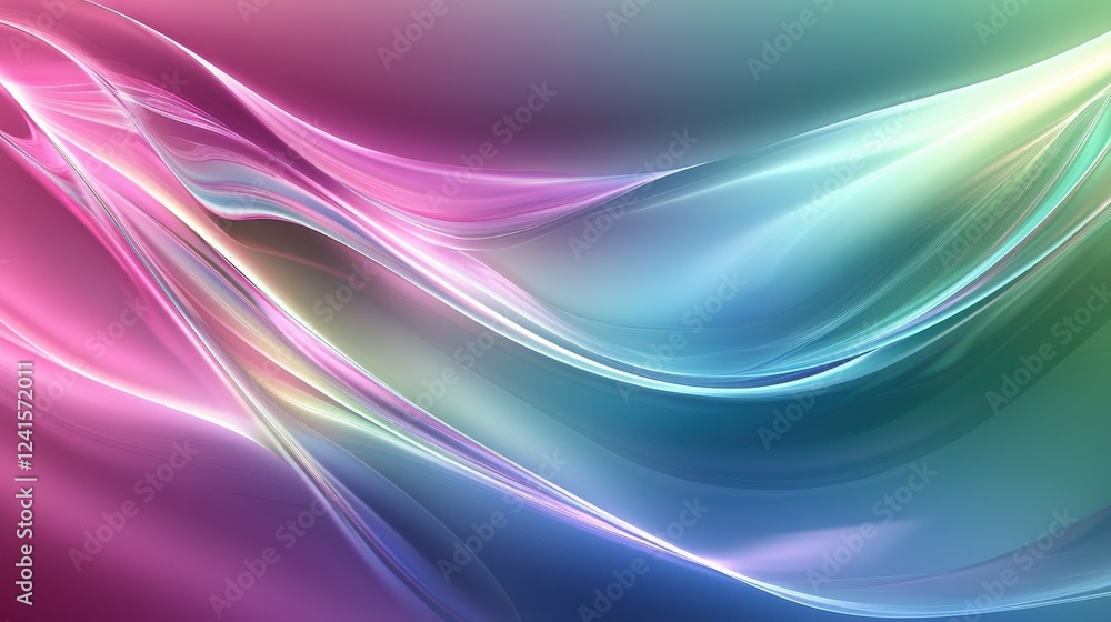 Colorful abstract waves flowing gracefully across a soft background creating a serene and dynamic visual experience in a digital artwork Colorful abstract waves flowing gracefully across a soft background creating a serene and dynamic visual experience in a digital artwork