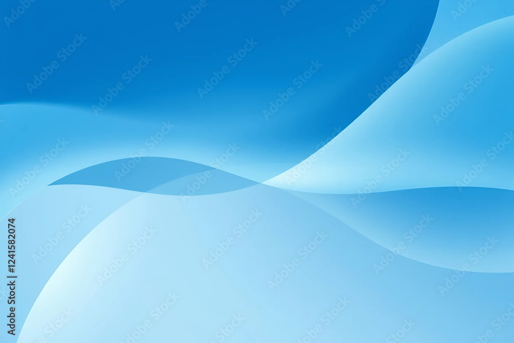 Fototapeta premium Elegant Blue Gradient Abstract Background with Smooth Curves and Shapes