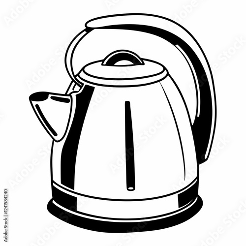 electric kettle vector illustration