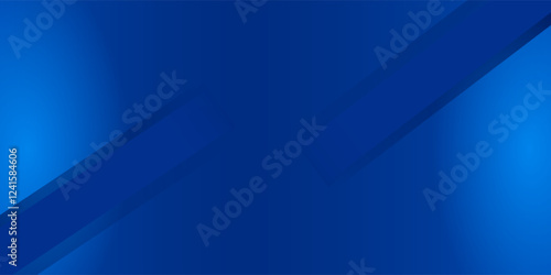 Modern abstract blue background with glowing geometric lines. Blue gradient hexagon shape design. Futuristic technology concept.