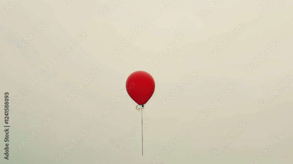 Fototapeta premium red balloon isolated on white