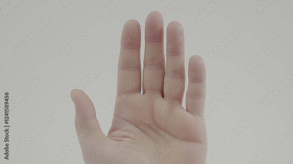 Open Hand Palm Up Isolated on White Background Open Hand Palm Up Isolated on White Background