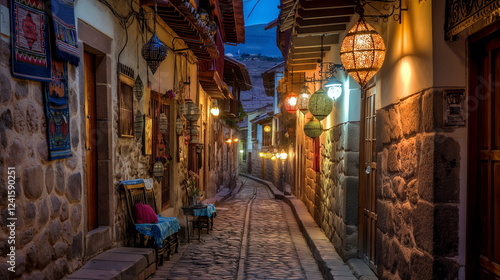 Wallpaper Mural At night At night the streets of Cusco are filled _002 Torontodigital.ca